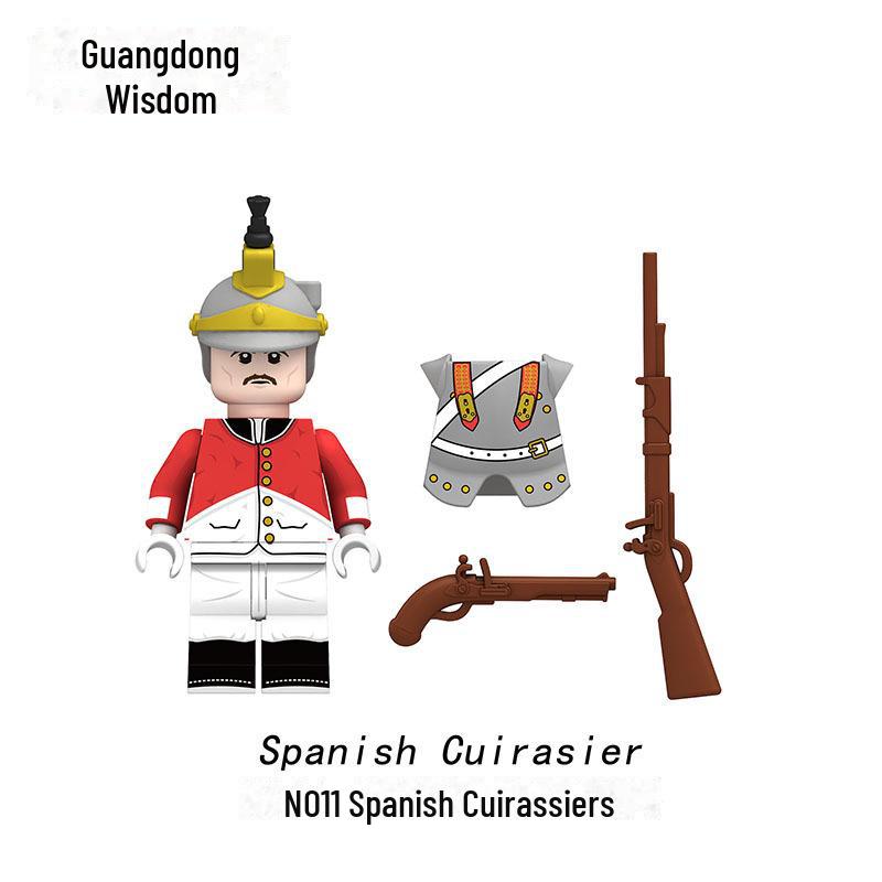 Military Building Blocks Set: Infantry, Cavalry, and Grenadiers Figures Toy Bag