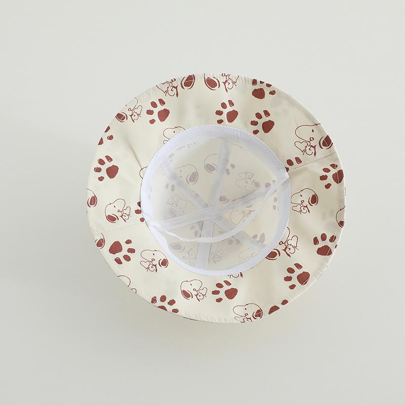 2026 Spring Unisex Korean Baby & Small Dog Cartoon Bucket Hat - Cute Sun Protection Fisherman Style