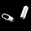 Key Ring Stainless Steel Travel Pill Case Medicine Pill Box Capsules Organizer Granule Storage Box
