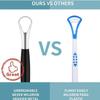 Stainless Steel Tongue Scraper Adult Oral Hygiene Tongue Coating Brush Mouth Bad Breath Remover Cleaner