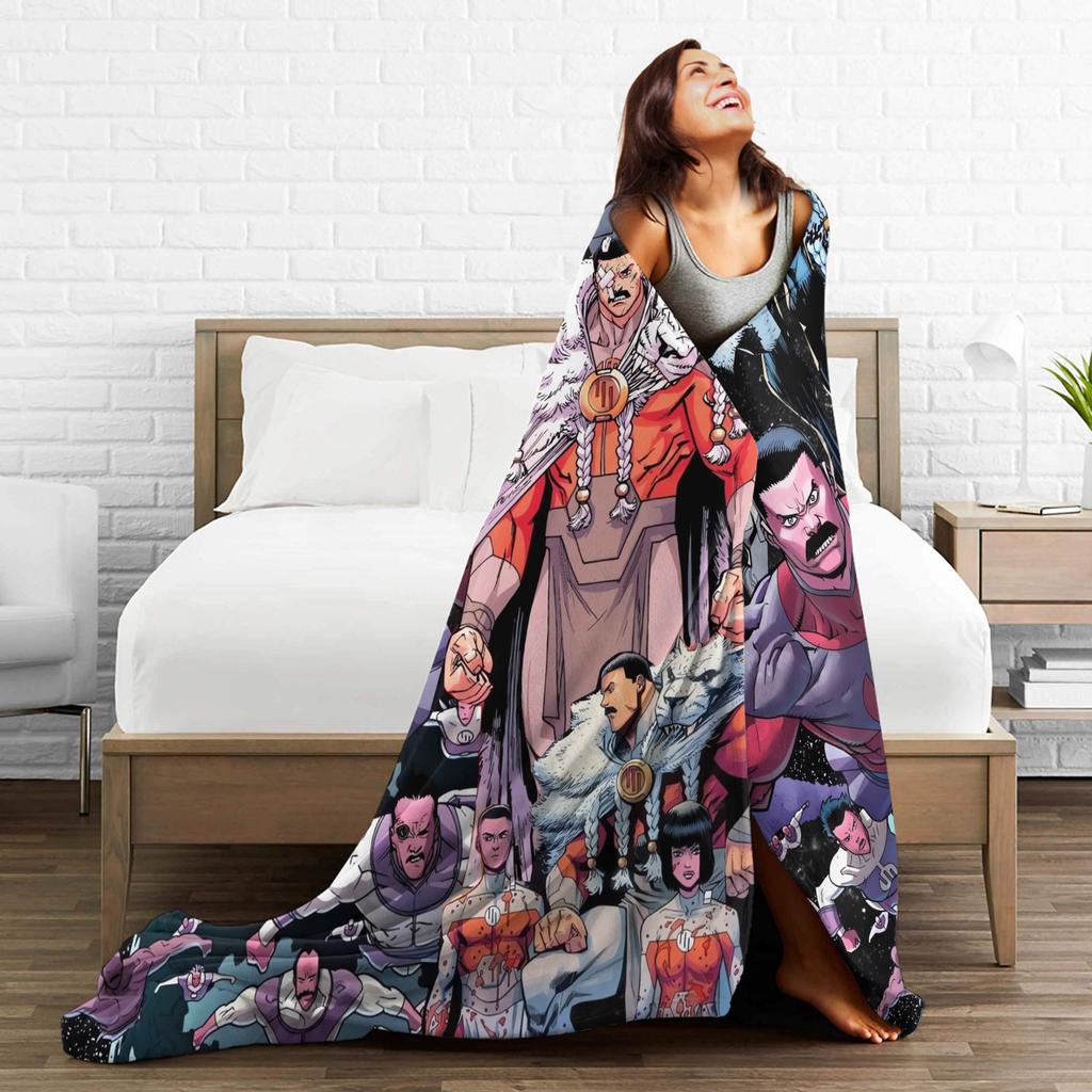 Viltrumite Army Invincible Blanket Quality Warm Throw Blanket Winter Airplane Travel Home Decor Street Trend Bedspread