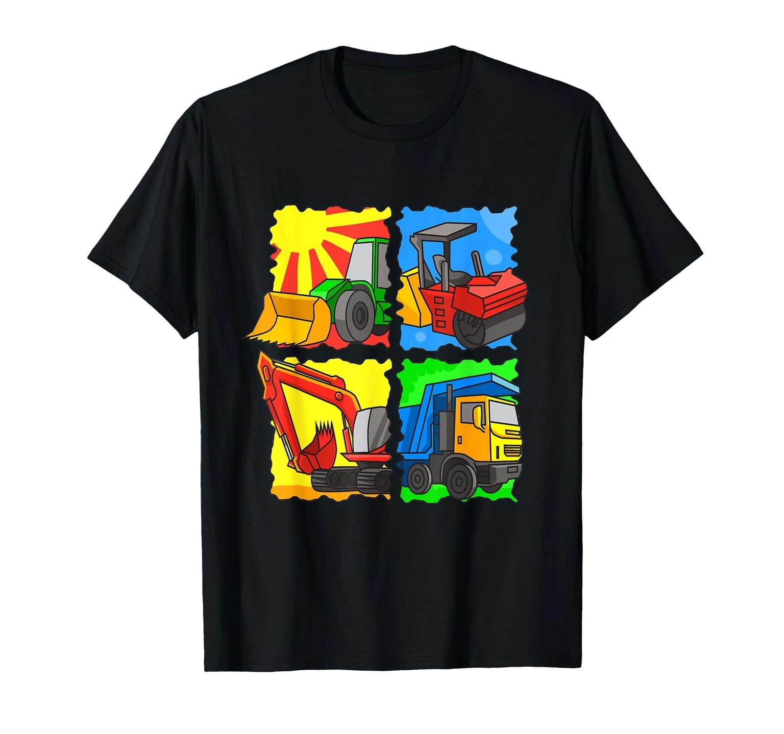 

Heavy Equipment Gift - Tractor Bulldozer Shovel Dump Truck T-Shirt_ 2XL