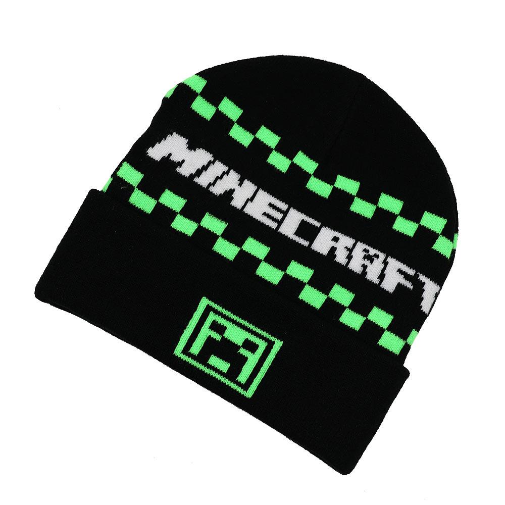 

Зимняя вязаная шапка с принтом и подвернутыми краями, подходит как для мужчин, так и для женщин One Size чёрный