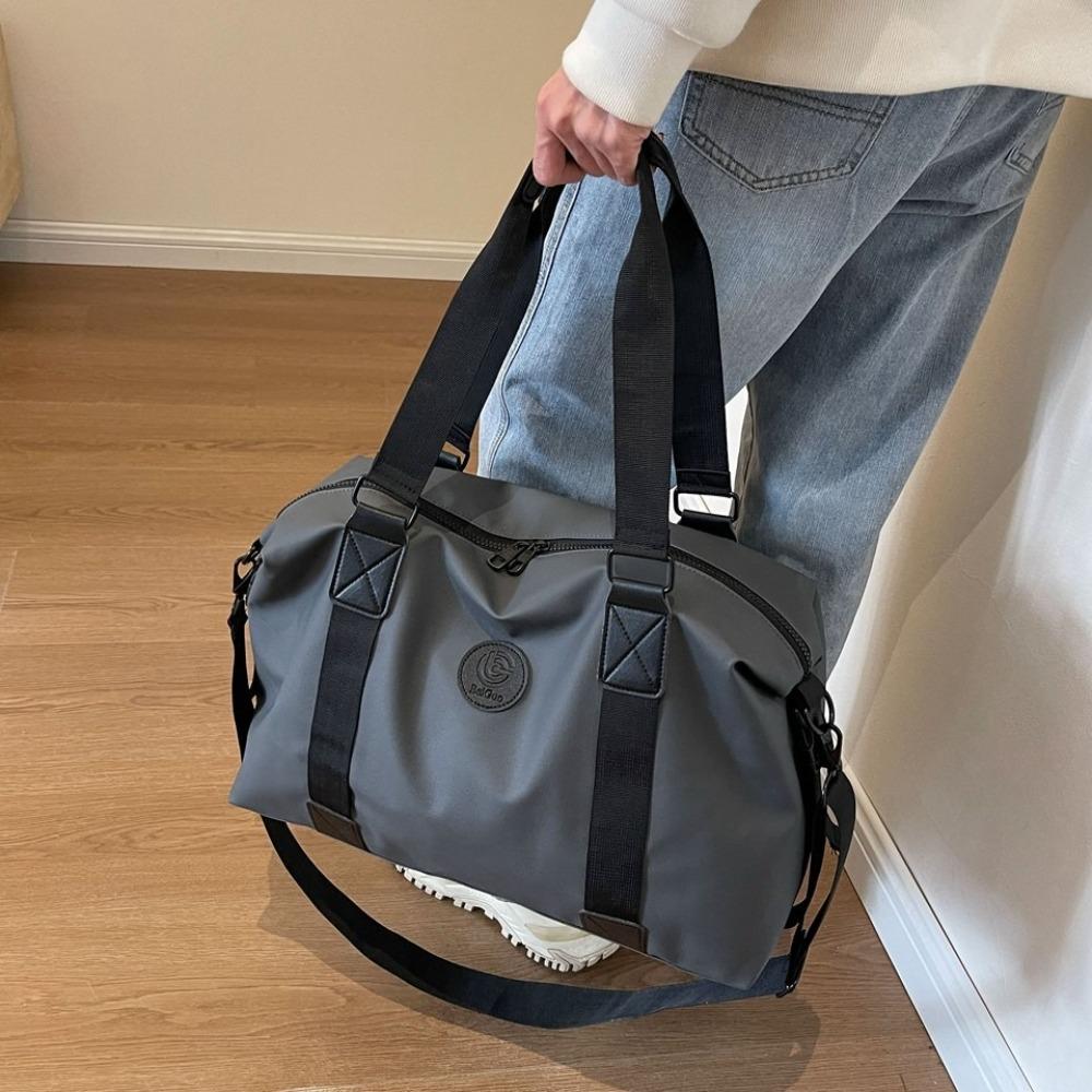 Large-Capacity Womens Travel Tote Bags Solid Color Sport Gym Bags for Men Women