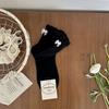 Ins Style Lace Bow Boneless Socks Women'S Spring And Summer Cotton Japanese Jk Versatile Ballet Style Mid-Tube Stacking Socks