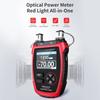 Optical Power Meter with Red Light, 10 Wavelengths, FC SC Connector, Fiber Optic Tester with LCD Screen Fiber