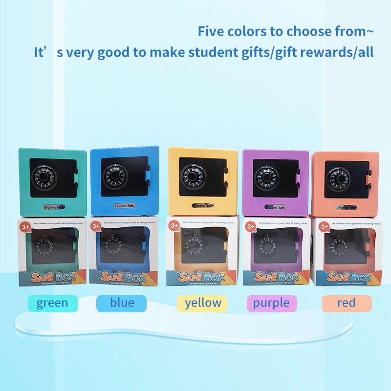 Mini Bank Money Box Retro Atm Rotating Password Cash Coins Saving Box Bank Safe Box Automatic Deposit Banknote Christmas Gift