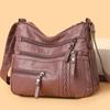 PU Zipper Casual Single Shoulder Diagonal Cross Bag