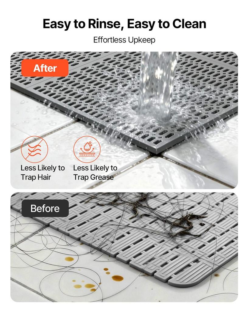 Drainage Mat, 90 x 1500 cm, PVC Non Slip Commercial Floor Mat, Wet Area Water Drain Splash Matting Hollow Doormat Roll, for Outdoor Indoor Restaurant