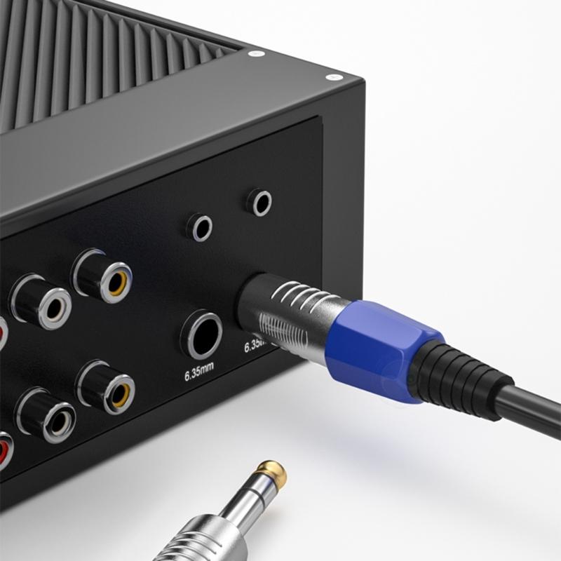 6.35mm Sound Extension Cable Male to Female 6.35 Auditory Extender Cord, Straight or Right Angle Connection