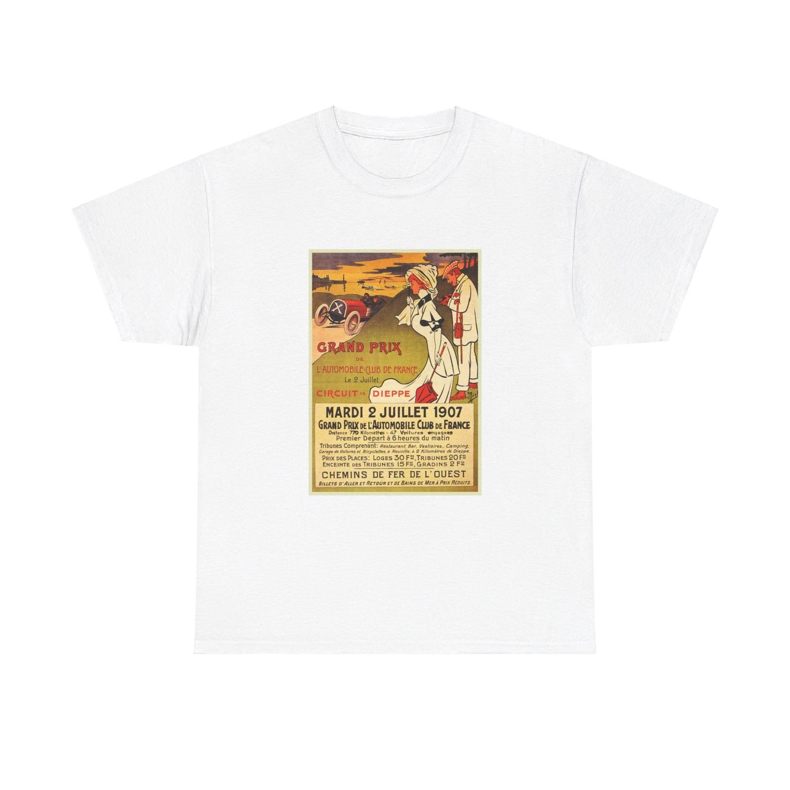 

1907 Grand Prix de L Automobile Club de France Unisex Heavy Cotton T-Shirt Mens Womens Tees Top 4XL