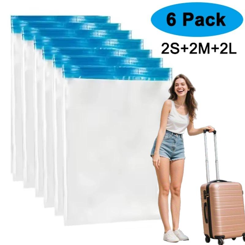 Travel Compression Bags, Roll Up Travel Space Saver Bags for Luggage, Cruise Ship Essentials Cothes, Folding Compressed Bag