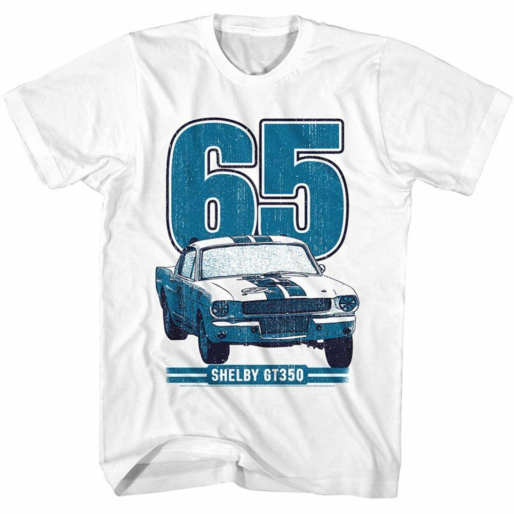 Carroll Shelby 65 GT350 White Adult T-Shirt S