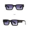 Square Frame Rivet Sunglasses Women Street Style Fashion Eyewear