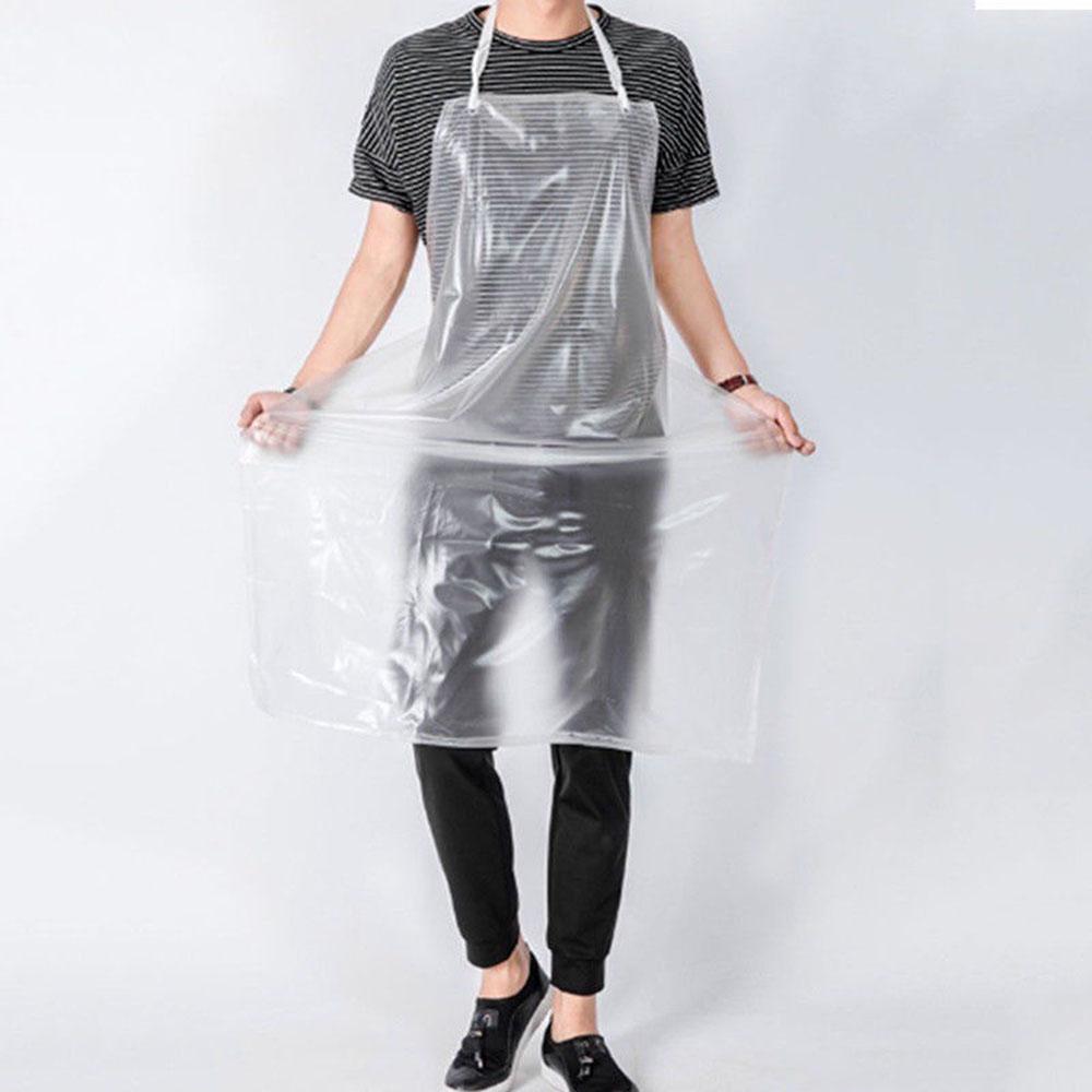 PVC Apron Waterproof Oil-proof Transparent For Kitchen Housework Restaurant Coffee Shop Butcher Farm Pasture Clean Tool 110x65cm