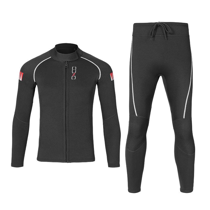 1.5mm Two-Piece Wetsuit for Men & Women: Long Sleeve & Pants, Cold & Sun Protection, Surfing Suit
