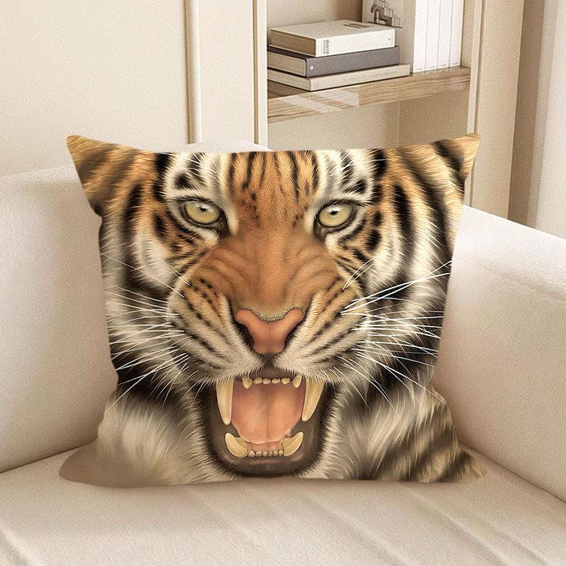 Ferocious Tiger Pillow Case For Living Room Sofa Bedroom Home Decor Cushion Cover