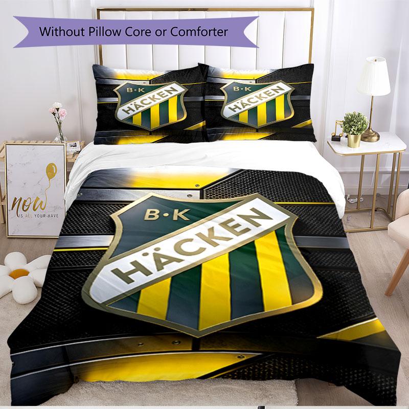 3pcs Duvet Cover Set (1*Duvet Cover + 2*Pillowcase, Without Core), BK Hacken Print Soft All‑Season Bedding Set, Home Bedroom Decor Gift