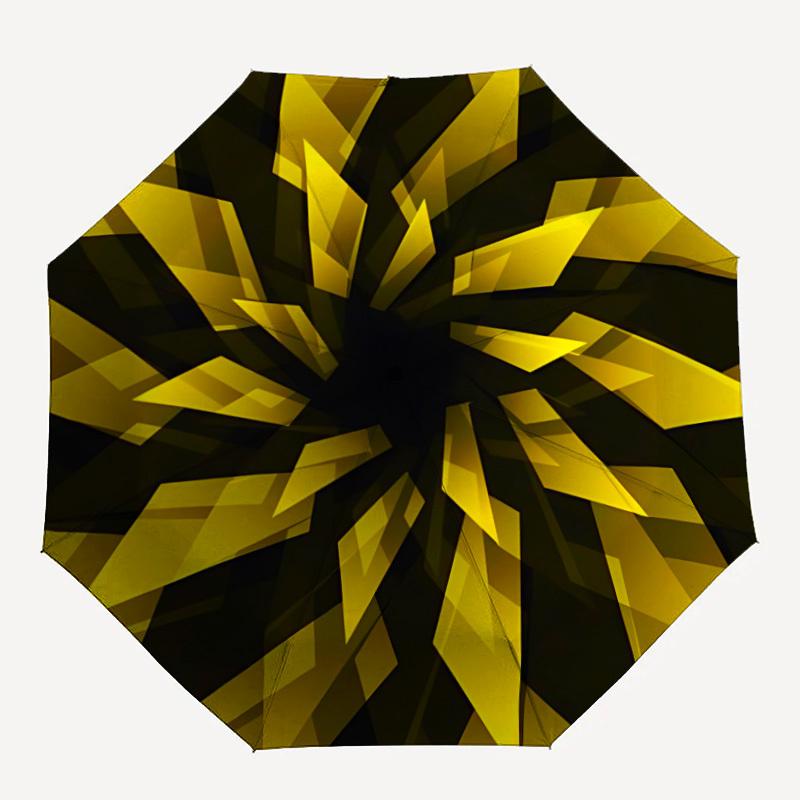

1pc Golden CrystalAutomatic Folding Umbrella, Portable & Foldable Design with 8 Ribs, Casual Outdoor Accessory yy250804273