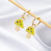 Elegant Geometric Alloy Asymmetrical Mushroom Earrings For Women In Colors Fashionable