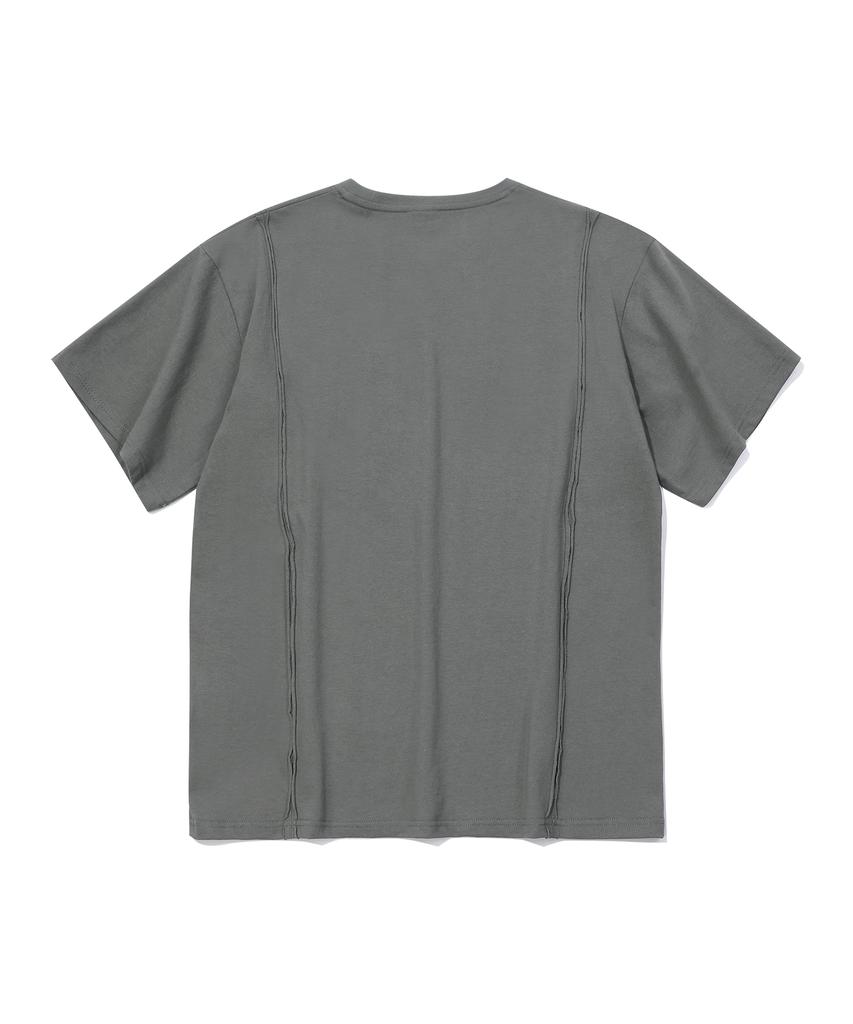 EPISODE UNTITLED Cut-Off Logo Ring Point T-Shirt_Grey
