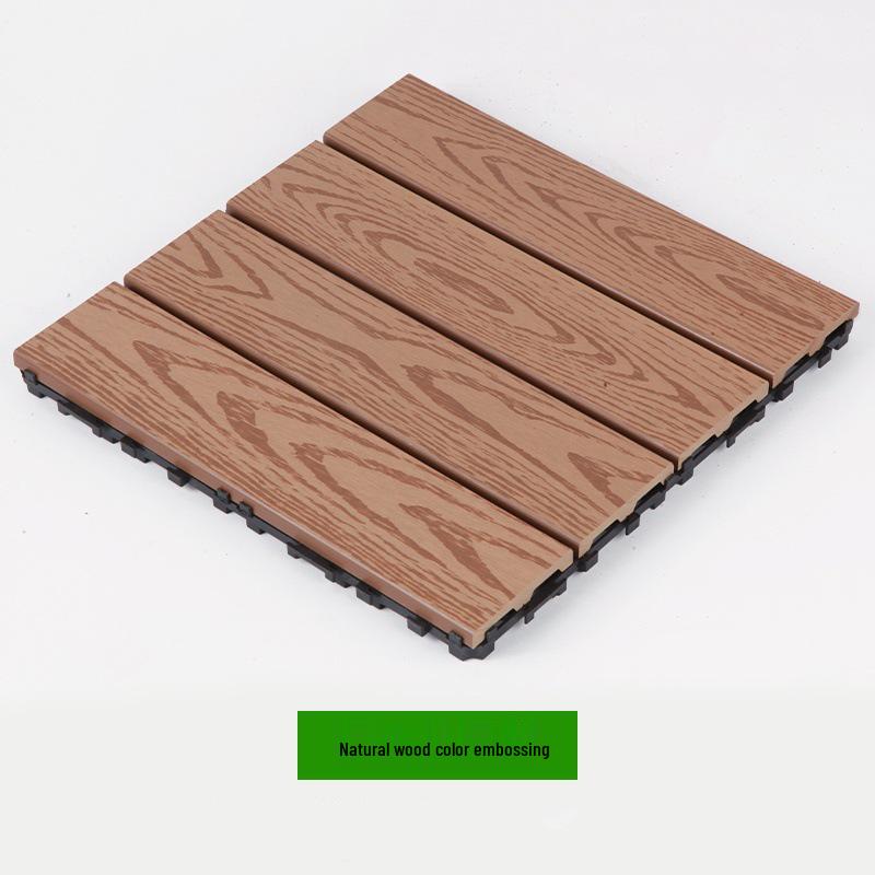 

3D Имитация Древесины Нескользящий Композитный Настил для Улицы - Самозащелкивающиеся Антикоррозийные WPC Панели 30 x 30 cm