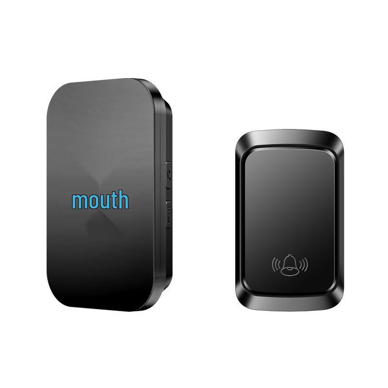 Wireless Waterproof Self-Powered Doorbell for Home – Long-Distance Smart Bell for Elderly, Battery-Free чёрный