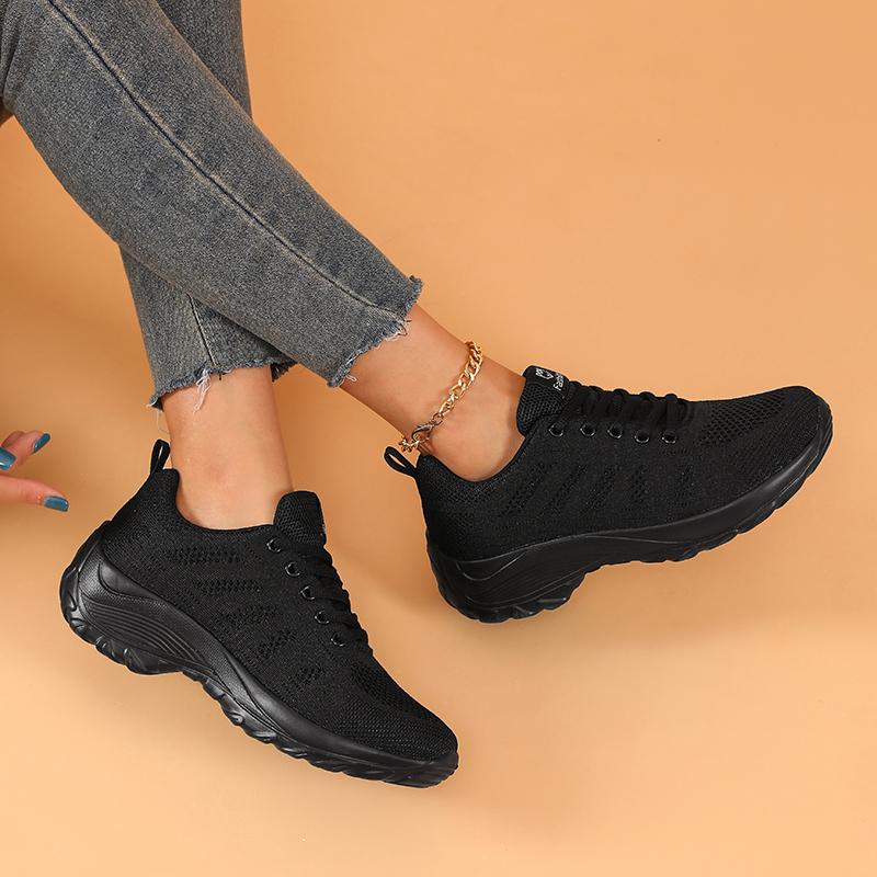 Fashion 2025 Women's Shoes High-quality Casual Shoes Platform Tennis Outdoor Lace Up Jogging Mesh Breathable Vulcanized Shoes for Women