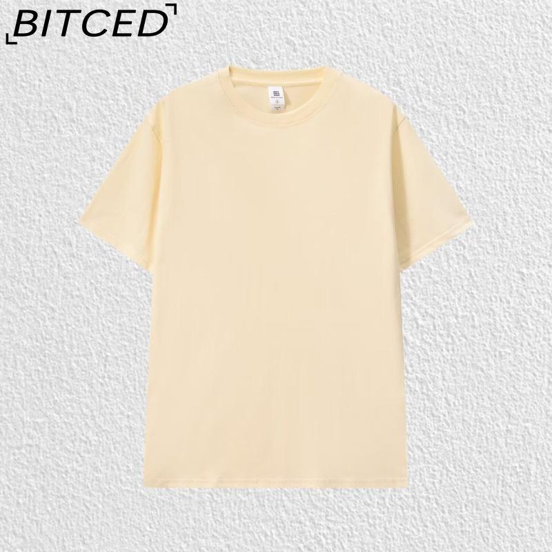 BITCED Cotton Short Sleeve T-shirt Men's Fashion Loose Half Sleeve Shirt Printed Compassionate Shirt