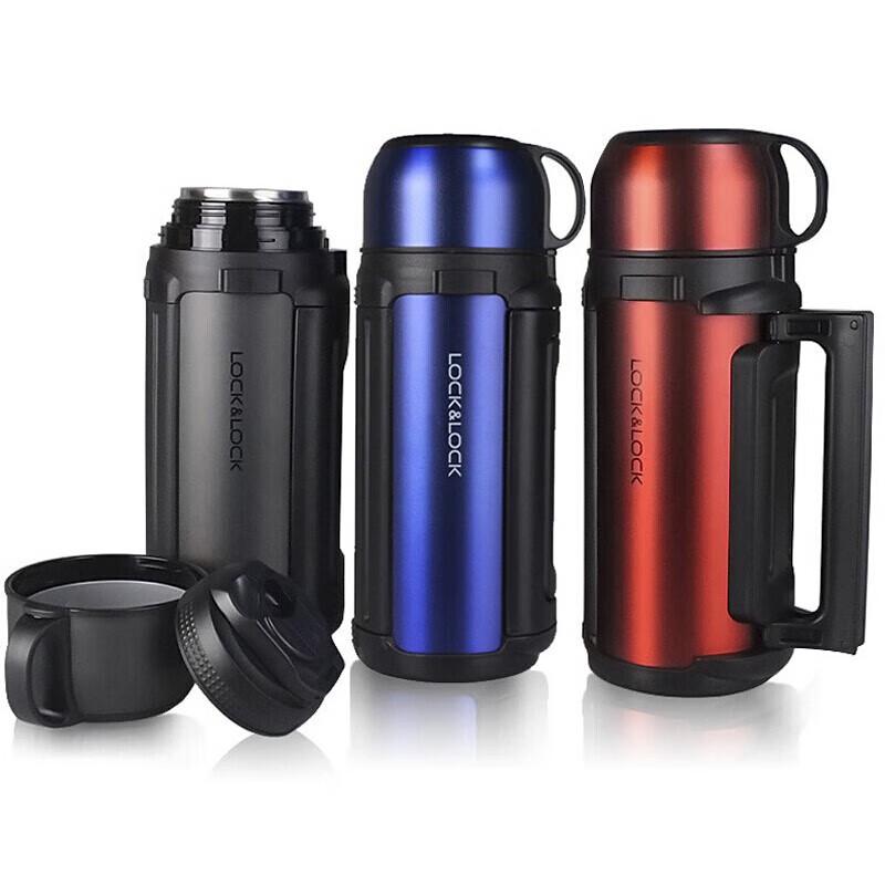 LOCK&LOCK Outdoor Stainless Steel Vacuum Flask with Drinking Cup, 1.5L
