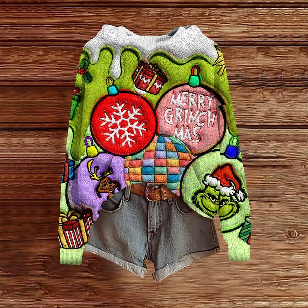 Sweatshirts For Women Knit Sweater Cute Shirt Fall Pullover Hooded Sweatshirt