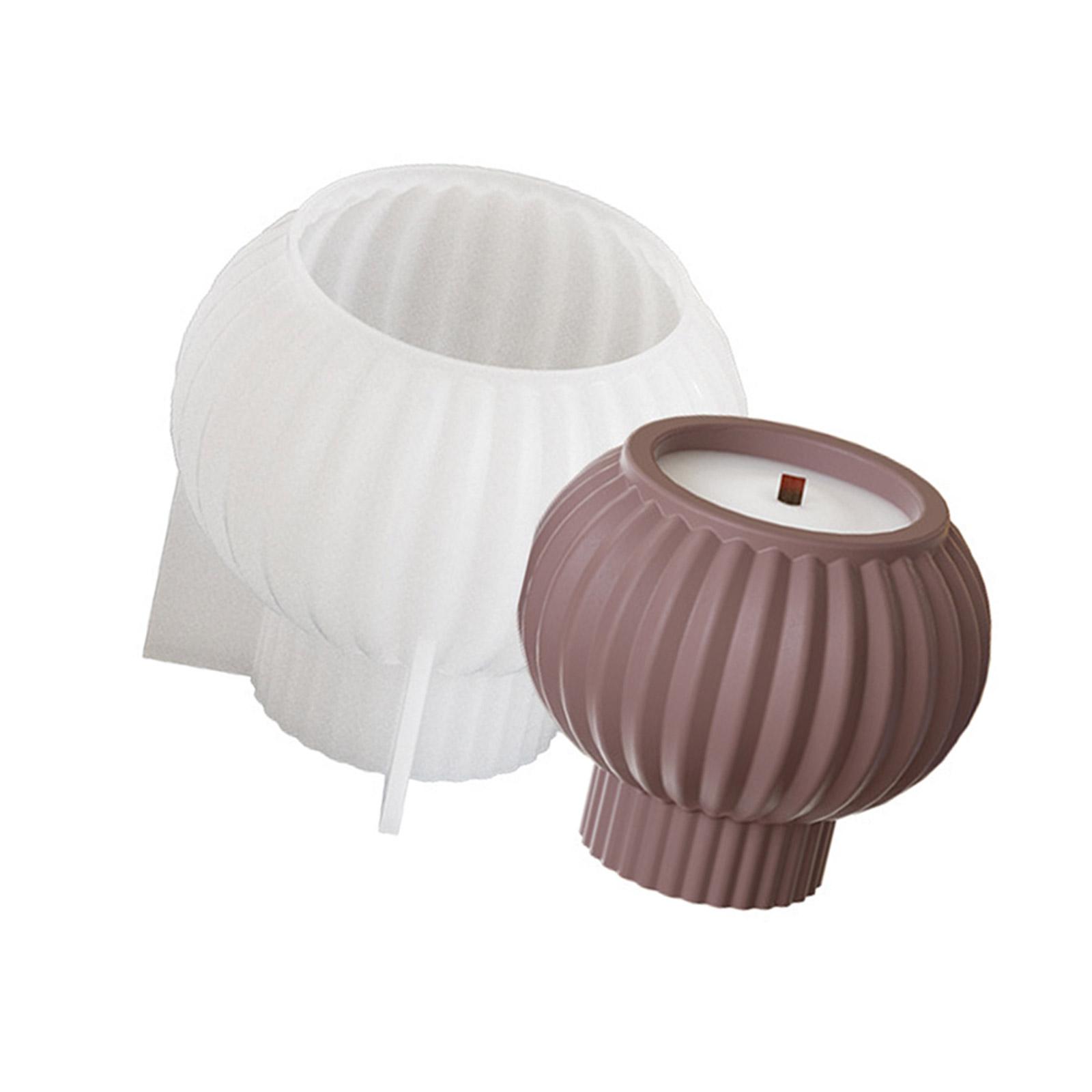 

Силиконовые формы ручной работы, уникальные 3D-формы для подставок свечей в полоску, подходят для любителей домашнего декора, подарок C