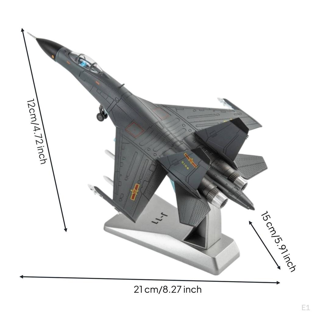 J-11 Fighter Jet Model Die-Cast Metal Alloy for Bookshelf