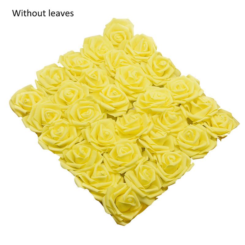 25Heads 8CM Artificial PE Foam Rose Flowers Bride Bouquet Flower For Wedding Party Decorative Scrapbooking DIY Flower