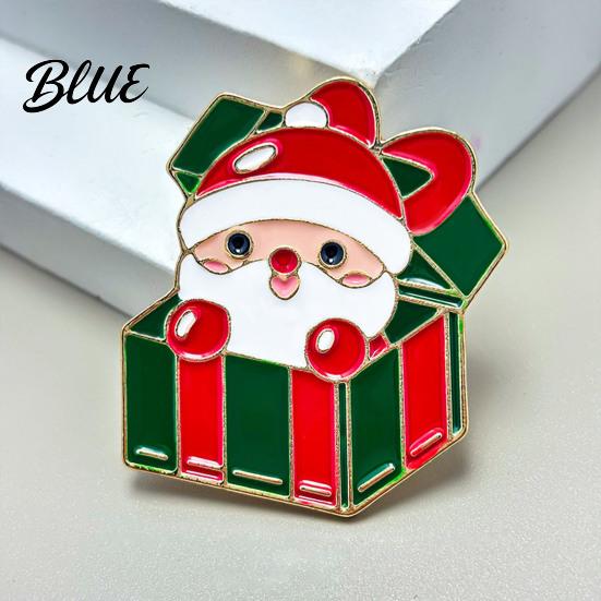Alloy Santa Claus Pin Zinc Brooch Enamel Cartoon Father Christmas