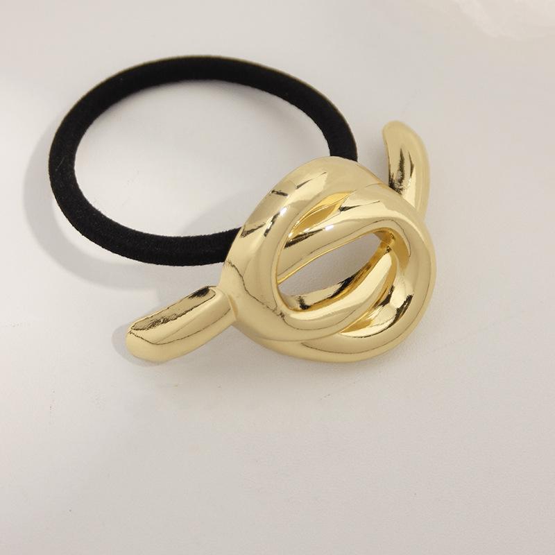 3pcs/set Korean Fashion Metal Irregular Hair Bands Ropes Women Double-Layer Headband Elastic Hairbands Ponytail Holder Hair Accessories