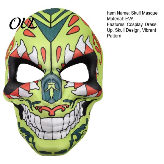 Festival-Kostümzubehör Tag der Toten Totenkopfmaske, Halloween Zucker Vollgesichts-Realistische Maske für Erwachsene Maskenball-Party-Accessoire Cosplay,