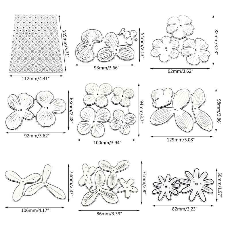 Exquisite Flower Cutting Dies Metal Embossing Die Cuts Decorative Stencil for Gift Card Making DIY Scrapbooking Albums