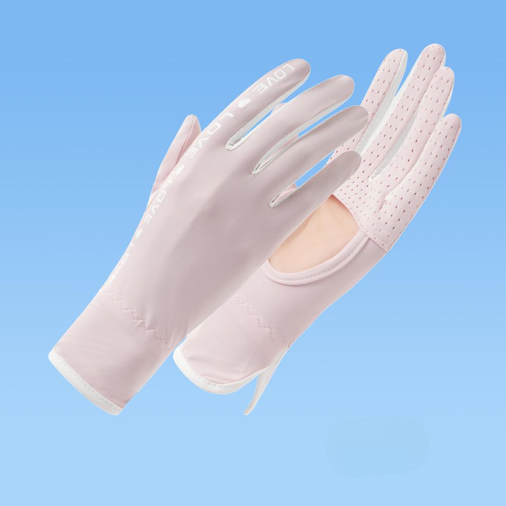 Ice Silk Sun Protection Gloves for Women UV Anti Slip Driving and Riding Touch Screen for Girls  Thin Summer Gloves