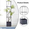 Planter Box with Trellis Plant Pot Minimalist Practical Raised Garden Bed Tomato Cage for Climbing