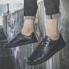 High Quality Casual Leather Antiskid Board Shoes Comfy Outdoor Walking Oxford Shoe Fashion Flat Designer Lace-Up Minimalist Shoe