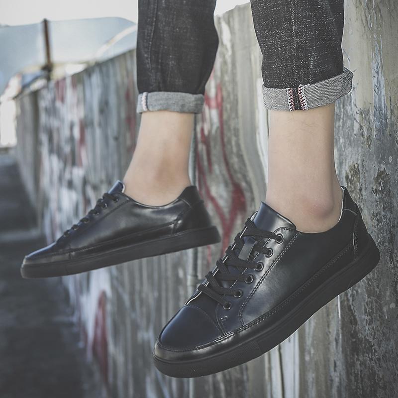 High Quality Casual Leather Antiskid Board Shoes Comfy Outdoor Walking Oxford Shoe Fashion Flat Designer Lace-Up Minimalist Shoe