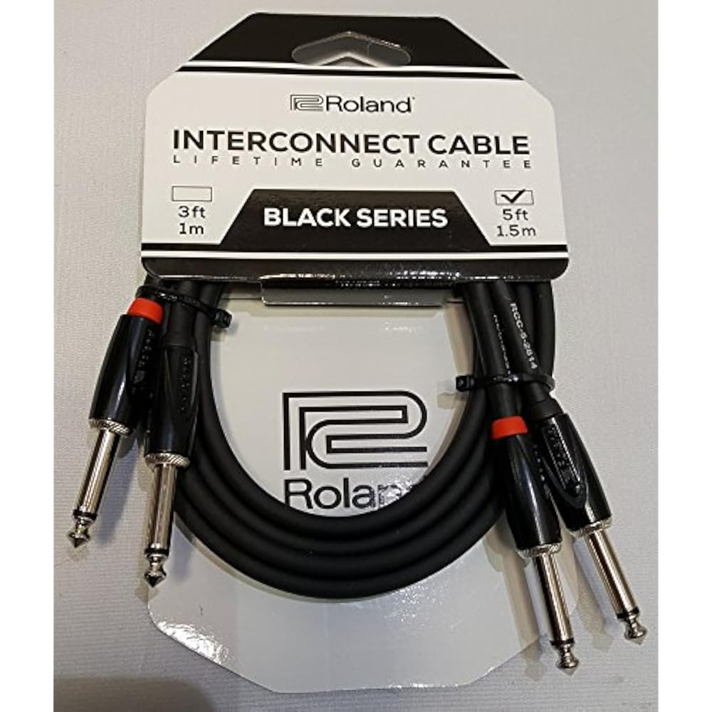 Roland Roland Black Series Cable RCC-5-2814 1.5m TS Phone (Dual) - TS Phone (Dual)