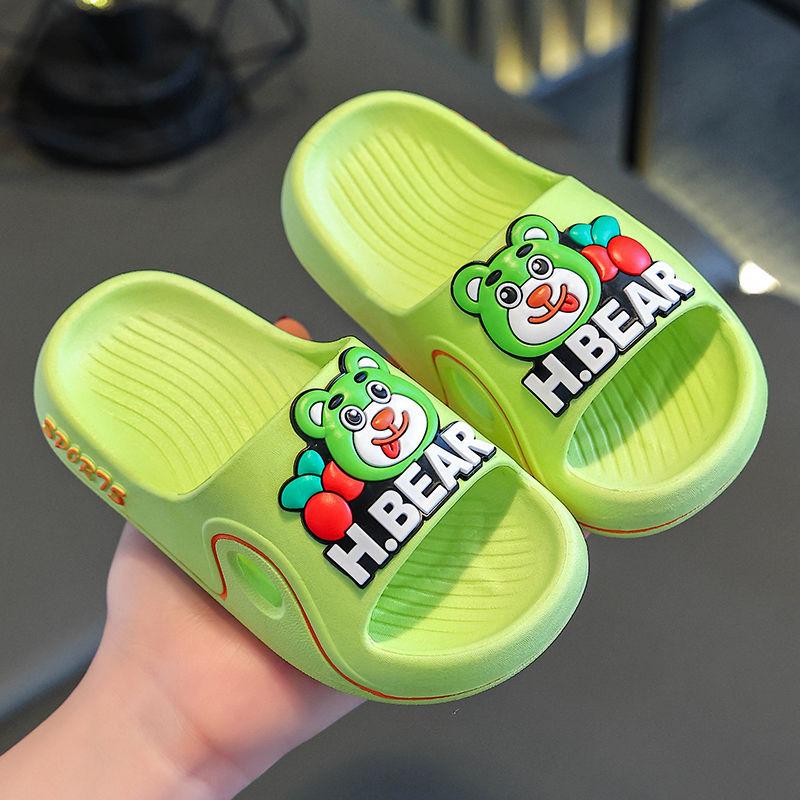 Children's Slippers Summer Cartoon Boys Indoor Home Non-Slip Soft Sole Bathroom Cute Girls Baby Parent-Child Sandals