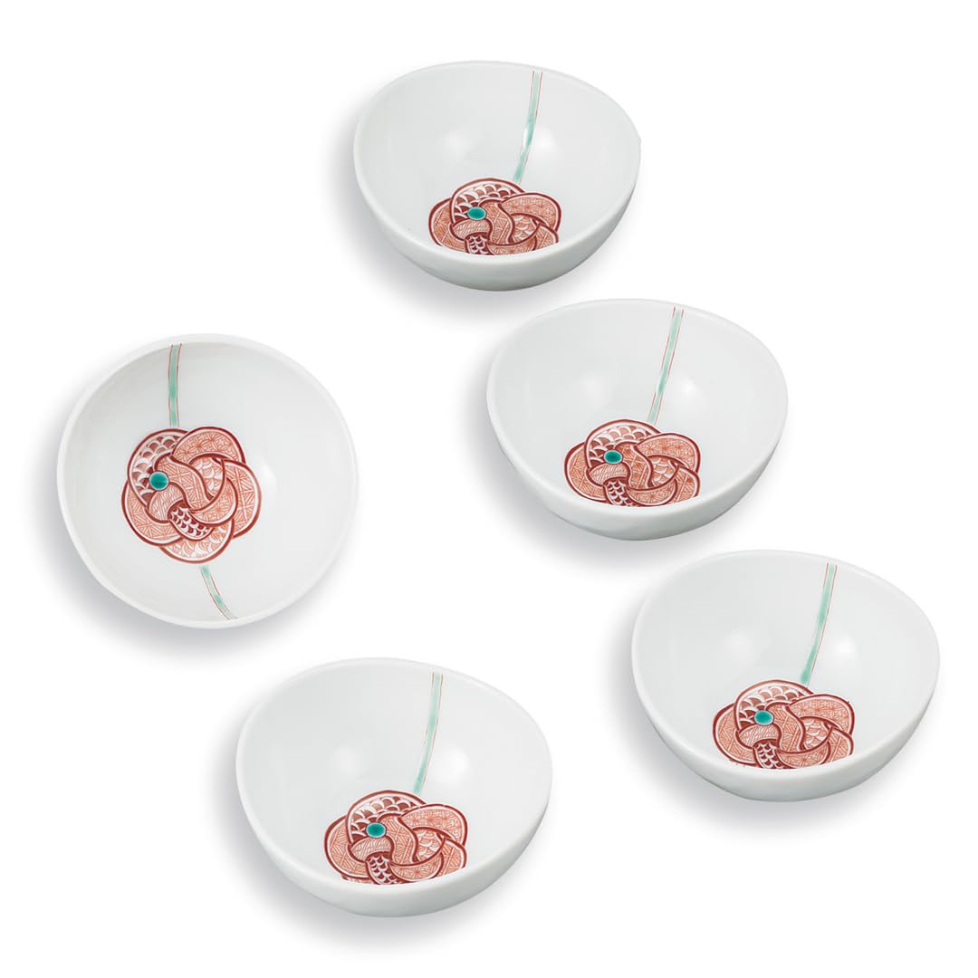 

Kutani ware Iwataya No. 4 small bowl set with Mizuhiki AP7-0312