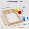 Children's Mini Wooden Weaving Loom Toy for Creative Play
