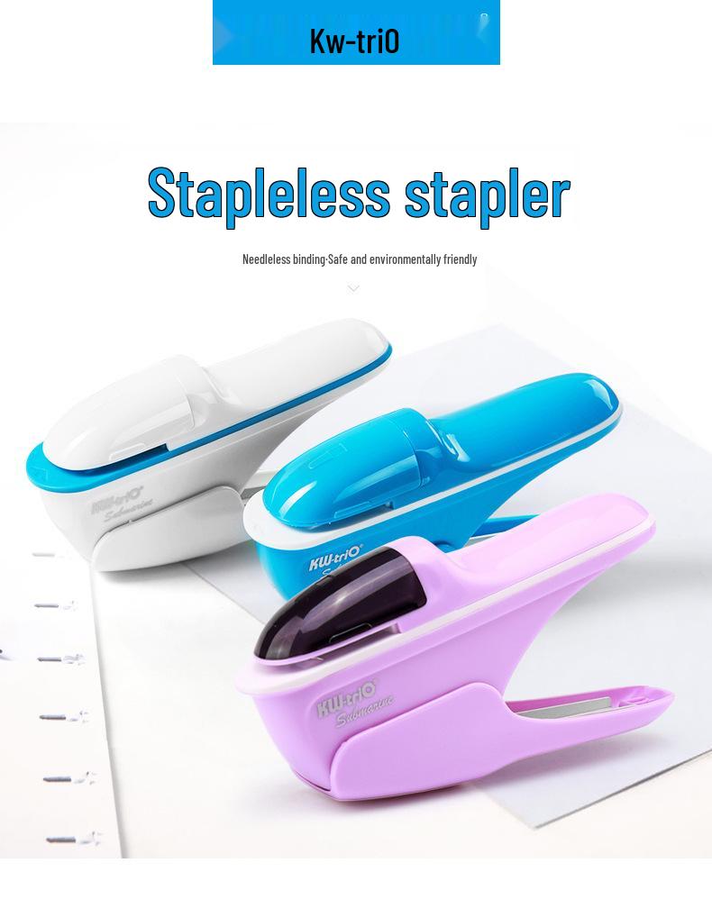 Kedeyou 5299 Ofis ve Çocuklar için Zahmetsiz Zımbasız Zımba, 8 Sayfaya Kadar Zımbalar