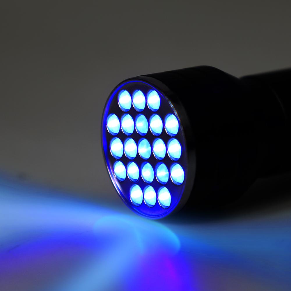 21LED UV Torch Mini UV Lamp with Zoom Function Fluorescent Detection Lamp ZH