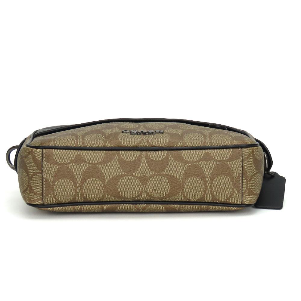 Used COACH Shoulder Bag F50715 Signature leather/PVC black Brown