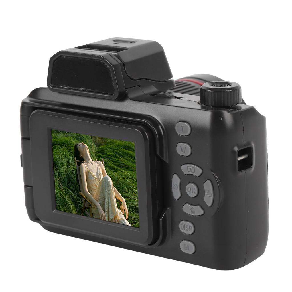 4K Digital Camera with 180° Flip Screen 2.2 Inch LED Fill Light HD Compact Travel Video Camera for